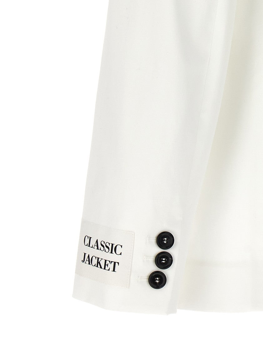 Moschino Double-Breasted Cotton Blazer With Button Closure