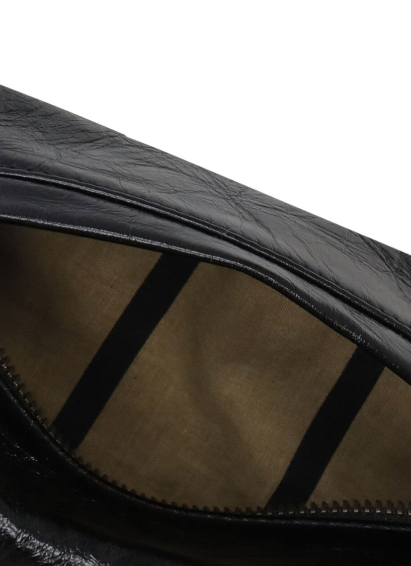 Uma Wang Square Shoulder Bag In Leather