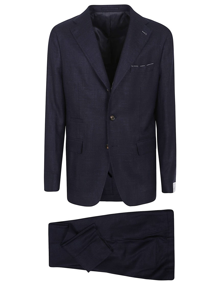 Eleventy Single-Breasted Italian Tailored Suit With Slim Fit