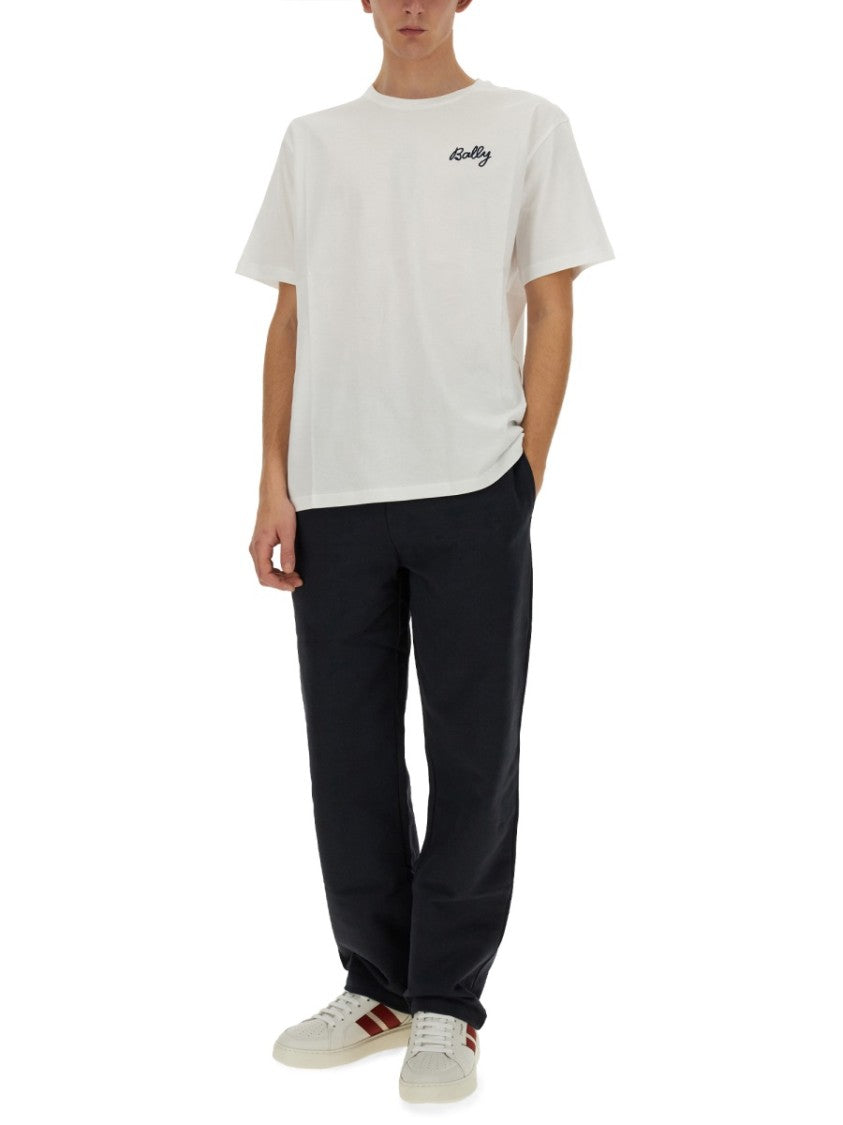 Bally White T-Shirt With Subtle Logo Design