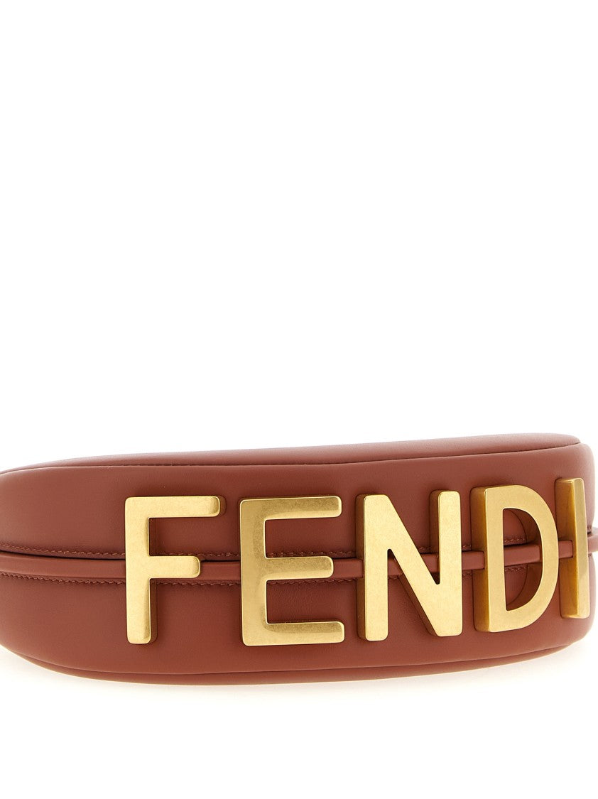 Fendi Mini Handbag With Antiqued Metal Logo