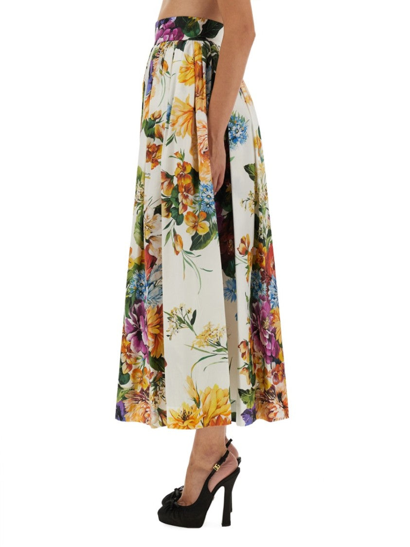 Dolce & Gabbana Flower Bouquet Print Skirt