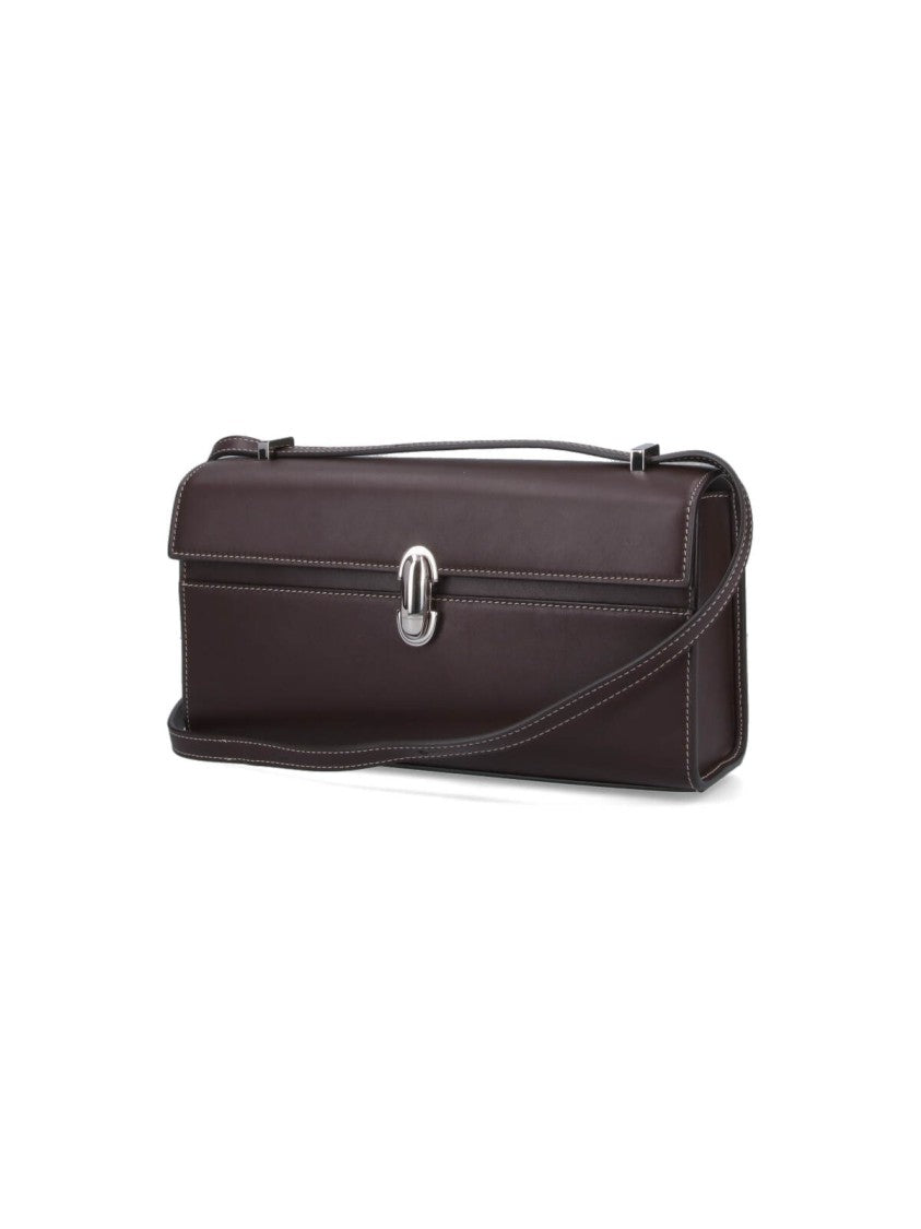 Savette Symmetry 26 Leather Crossbody Bag With Turn-Lock Closure