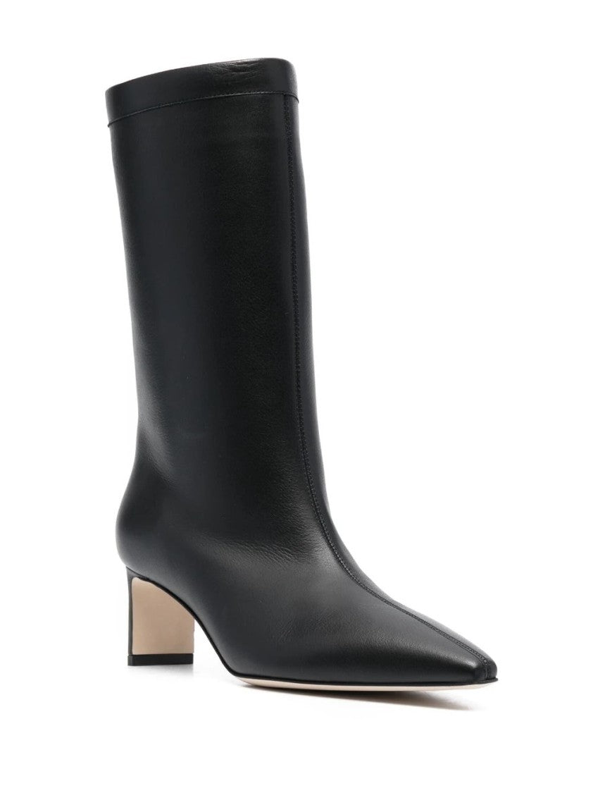 Fabiana Filippi Pointed Toe Black Leather Ankle Boots