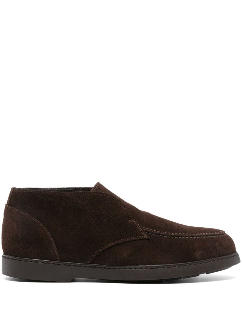 Doucal's Brown Ankle Boots With Smooth Leather Finish