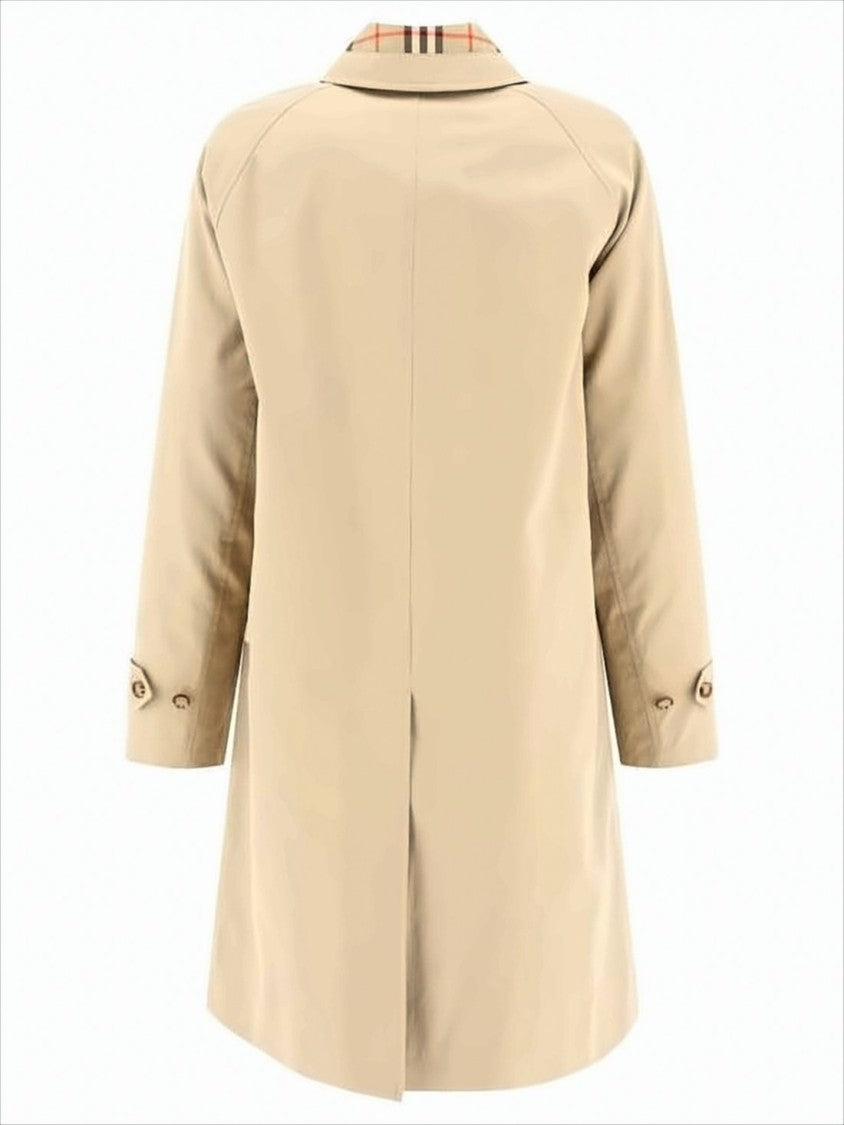 Burberry Minimalist Cotton Coat With Tailored Silhouette
