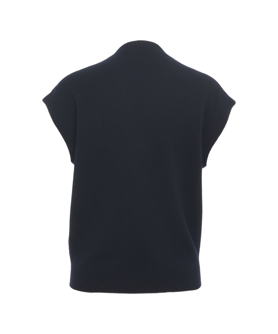 Mvm Cashmere Gilet With Classic V-Neck