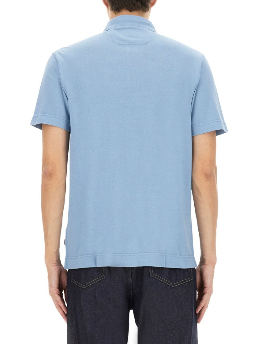 Boss Camel Breathable Cotton Polo With Buttoned Placket