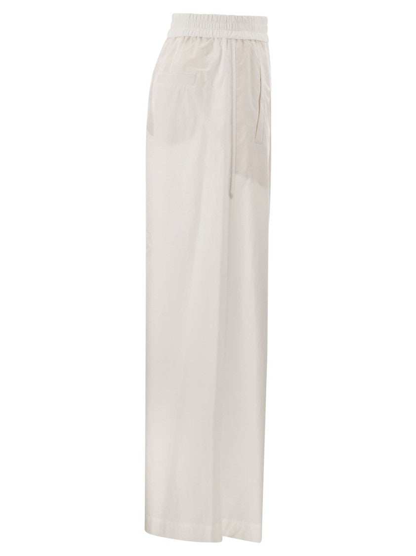 Brunello Cucinelli Relaxed Light Cotton Trousers