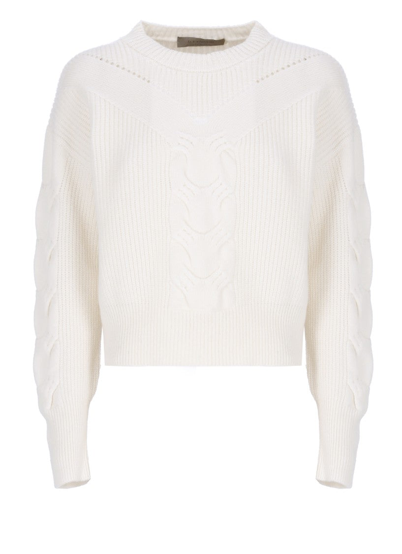 D. Exterior Ivory Wool And Cashmere Sweaters