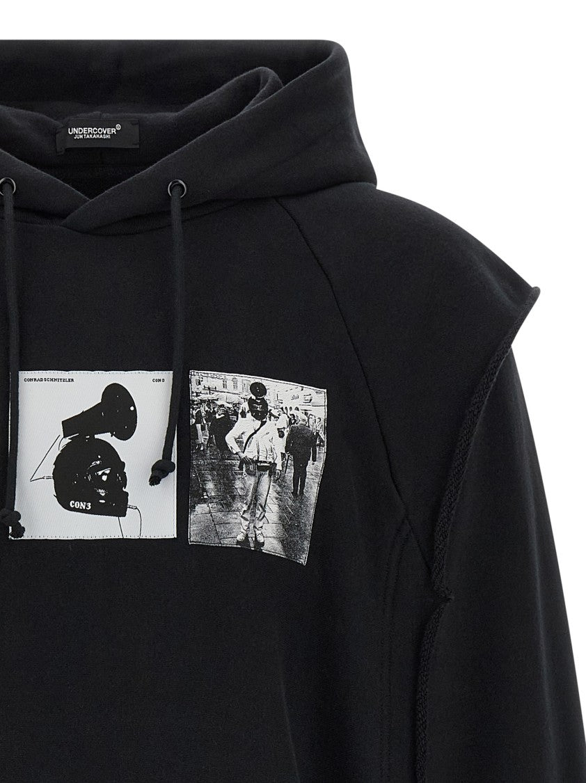 Undercover Gauze Cotton Hoodie With Double Layer Vest