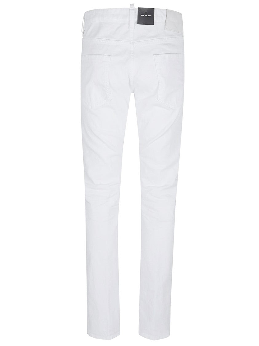 Dsquared2 Slim-Fit White Jeans With Five-Pocket Design