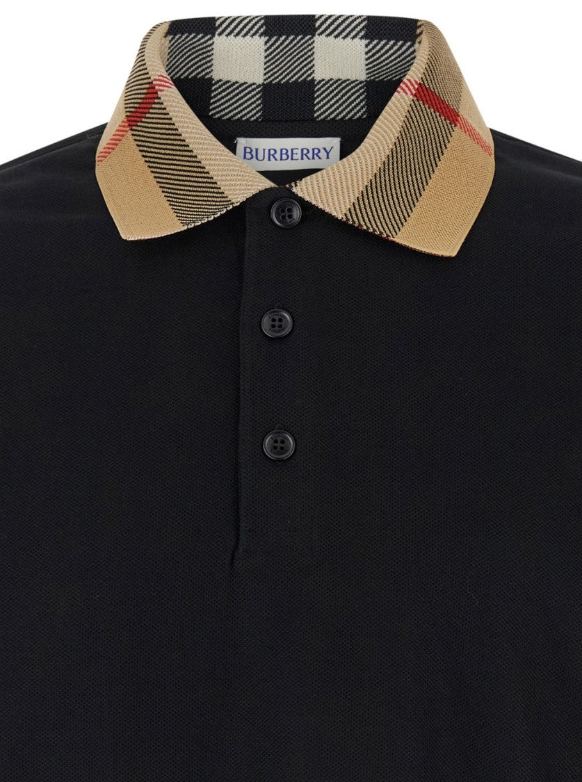 Burberry Long-Sleeve Polo Shirt