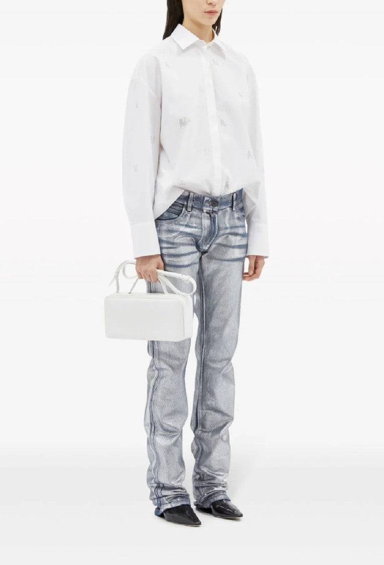 Msgm Straight-Leg Trousers With Finish