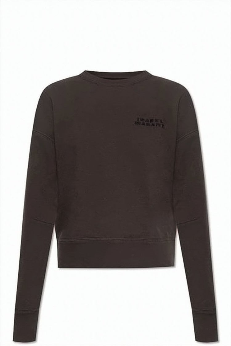 Isabel Marant Cropped Long-Sleeve Top With Embroidered Detail