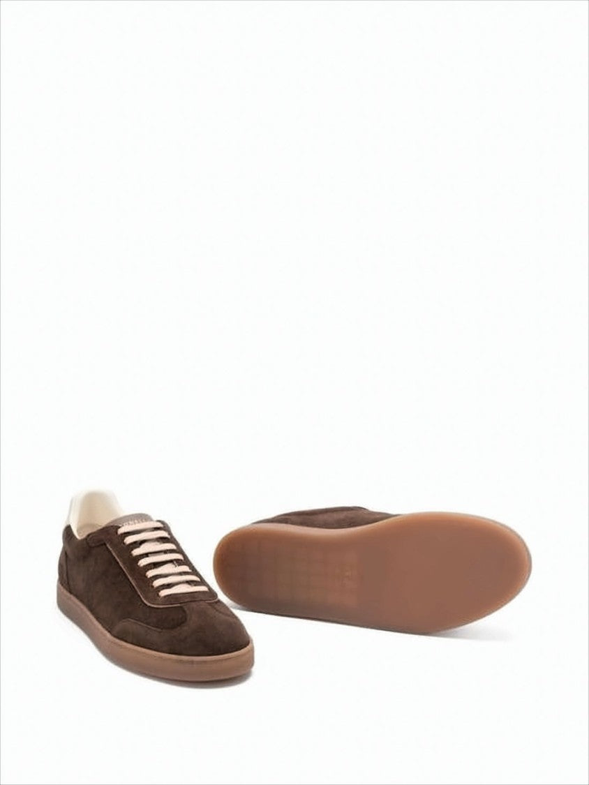 Brunello Cucinelli Low-Top Suede Sneakers With Rubber Sole
