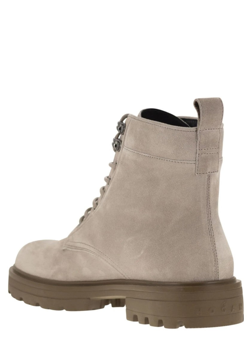 Hogan Minimalist Suede Ankle Boot