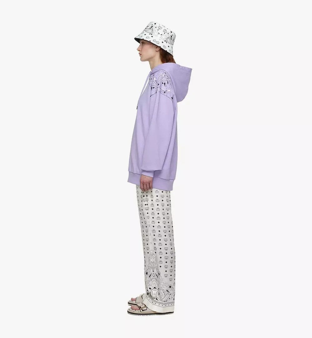 Mcm Oversized Hooded Sweatshirt With Bandana Monogram Print