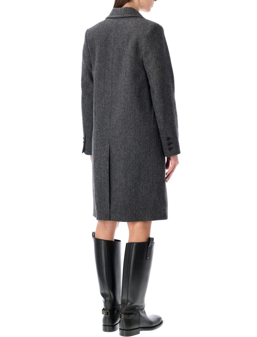 A.P.C. Ginny Db Wool Chevron Coat