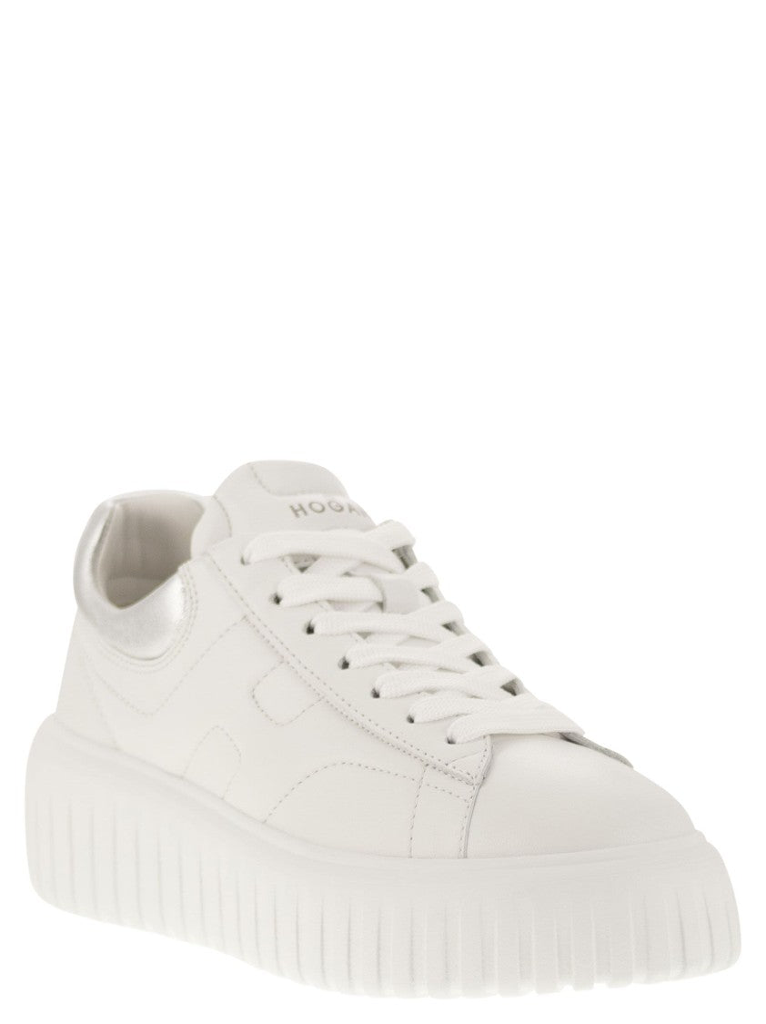 Hogan Sporty Nappa Leather Trainers With H Accents