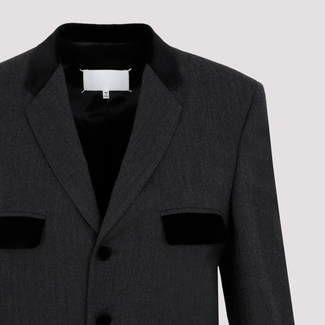 Maison Margiela Charcoal Gray Wool Long Jacket