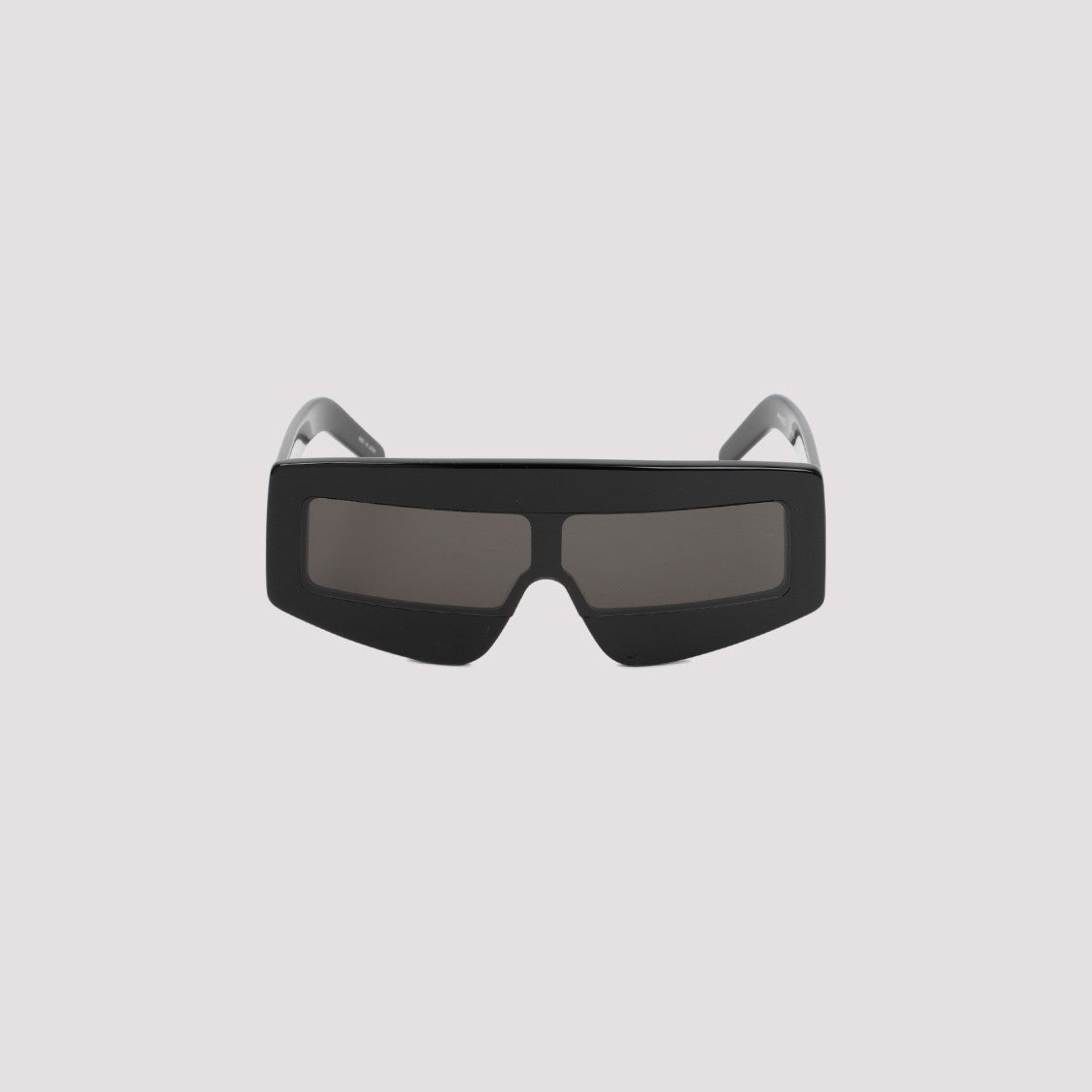 Rick Owens Shield-Shaped Black Acetate Sunglasses