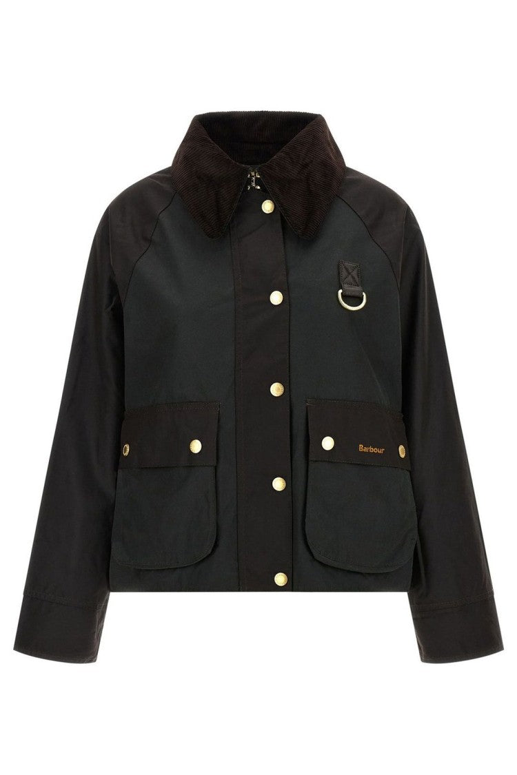 Barbour Hooded Button-Up Coat With Front Pockets