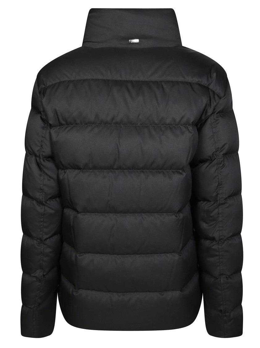Herno High Collar Puffer Jacket With Quilted Design