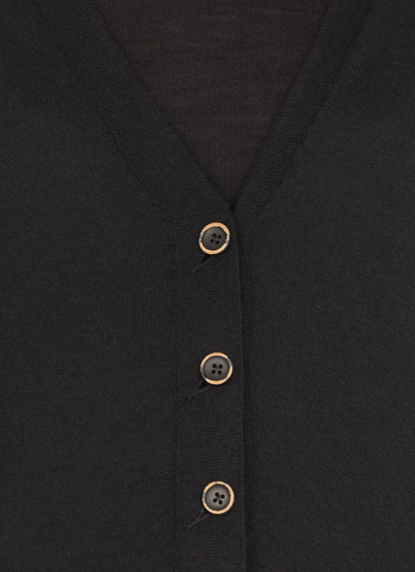 Uma Wang V-Neck Black Cashmere Cardigan
