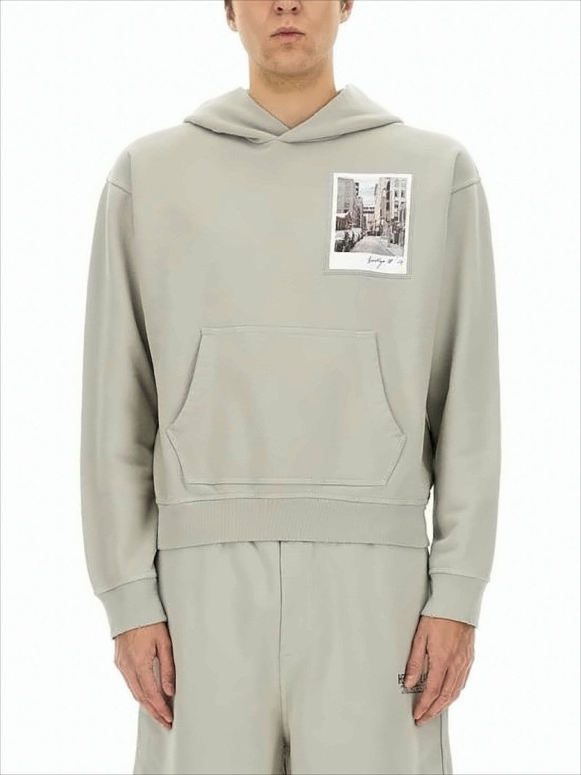 Helmut Lang Relaxed Fit Hoodie With Photographic Print By Helmut Lang
