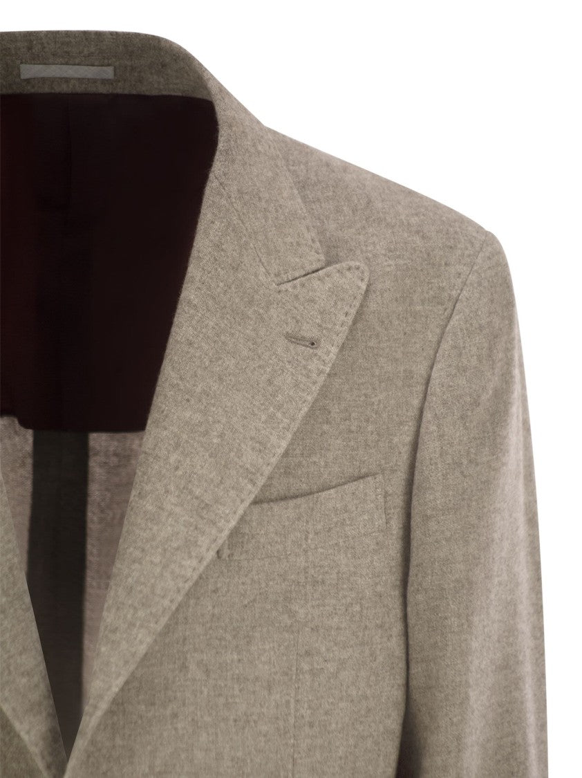 Brunello Cucinelli Deconstructed Jacket In Yack