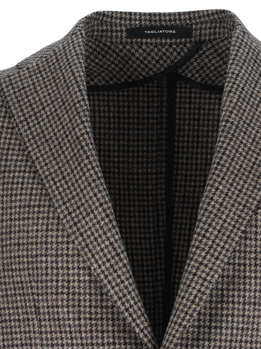 Tagliatore Single-Breasted Wool-Cashmere Blazer – Multicolor