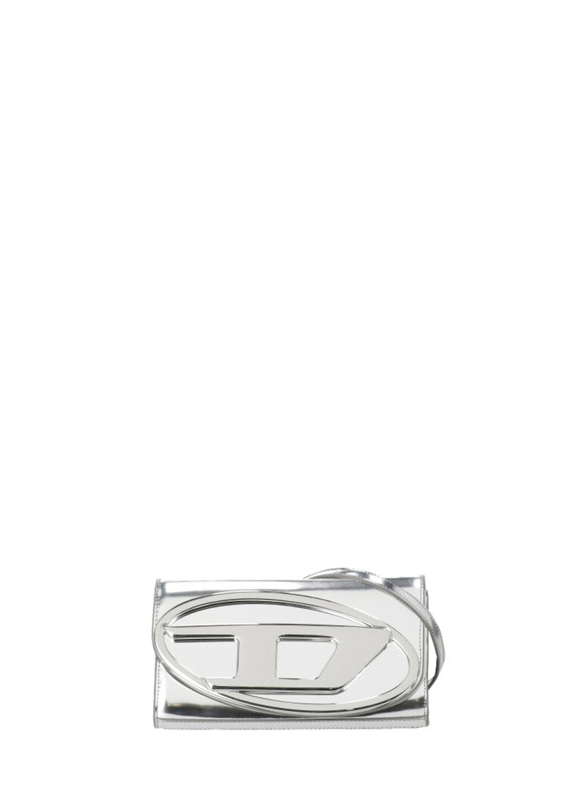 Diesel Reflective Silver Mirror Leather Diesel Wallet