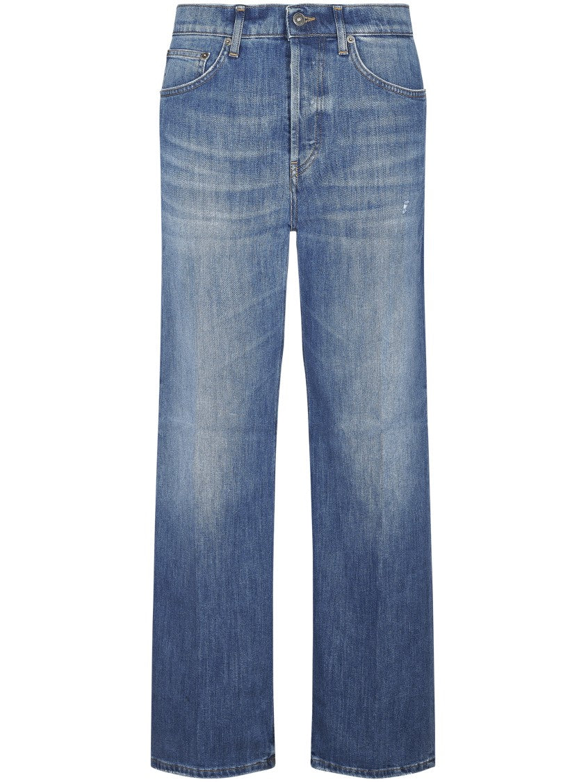 Dondup High-Waisted Straight-Leg Trousers