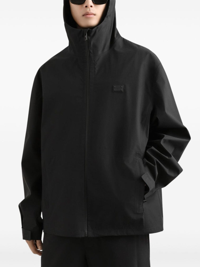Dolce & Gabbana Bomber Jacket With Logo Plaque