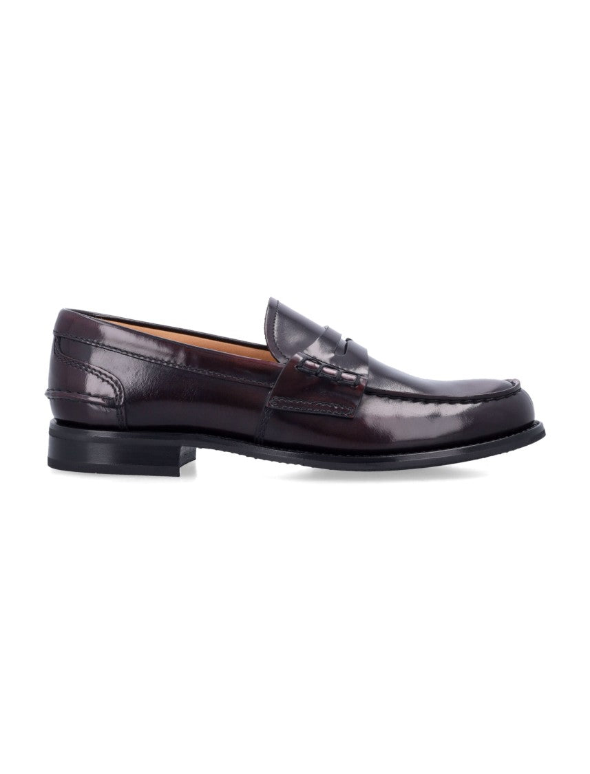 Church's Pembrey Classic Penny Loafers In Deep Burgundy Leather