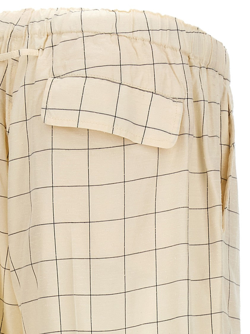 Undercover All-Over Checkered Pants With Elastic Waistband