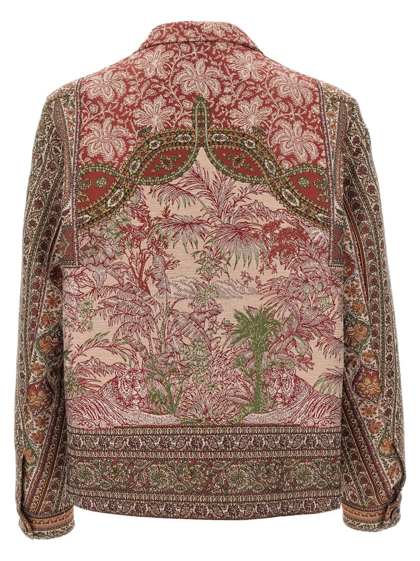 Etro Balmacaan Collar Cotton-Wool Blend Overshirt
