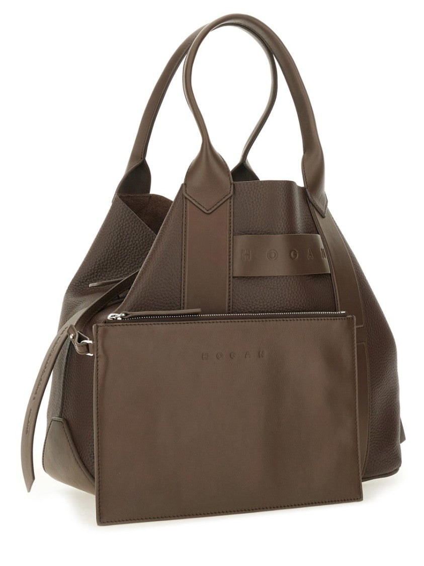 Hogan "Script" Shopping Bag