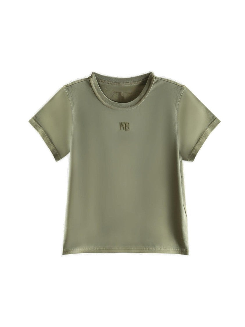Alexander Wang Puff Logo Shrunken Tee With Modern Fit
