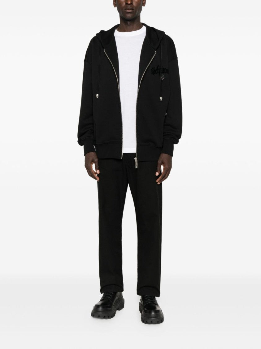 John Richmond Black Knit Sweater With Round Neckline
