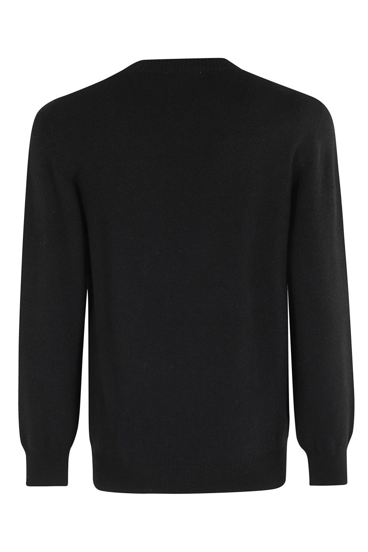 A Paper Kid Black Knitted Crew Neck Sweater