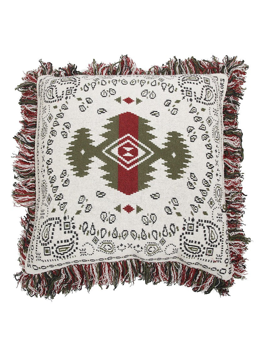 Alanui Vibrant Multicolor Virgin Wool Scarf With Geometric Patterns