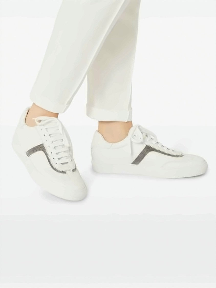 Brunello Cucinelli Low-Top Sneakers With Textured Grey Accents