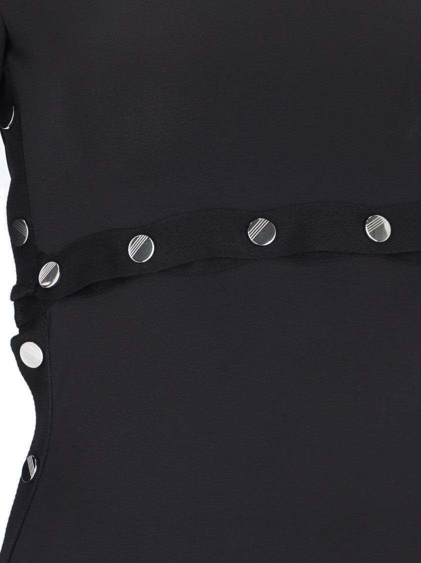 The Attico Black Jersey Mini Dress