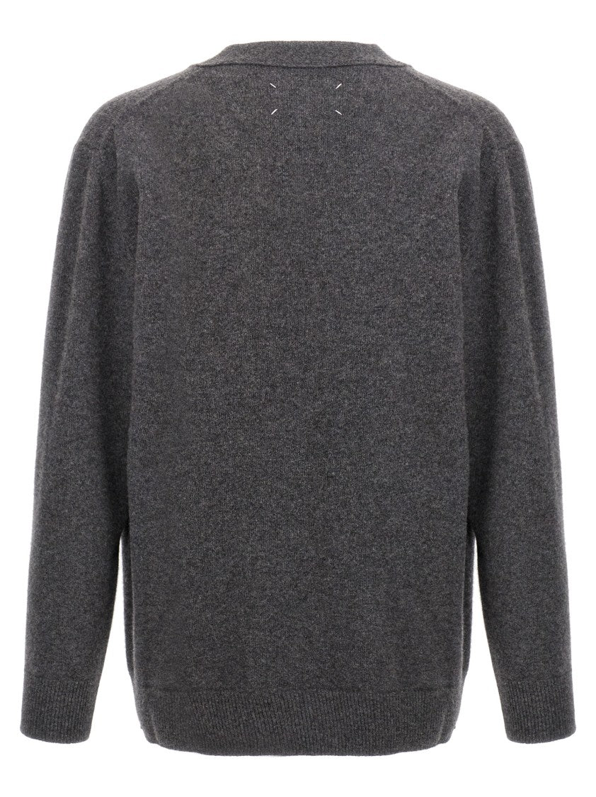 Maison Margiela Used-Effect Wool Cardigan