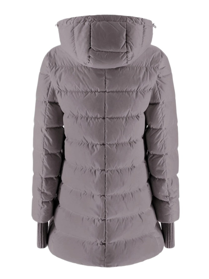 Herno A-Shape Chamonix Down Jacket With Detachable Hood And Ribbed Cuffs