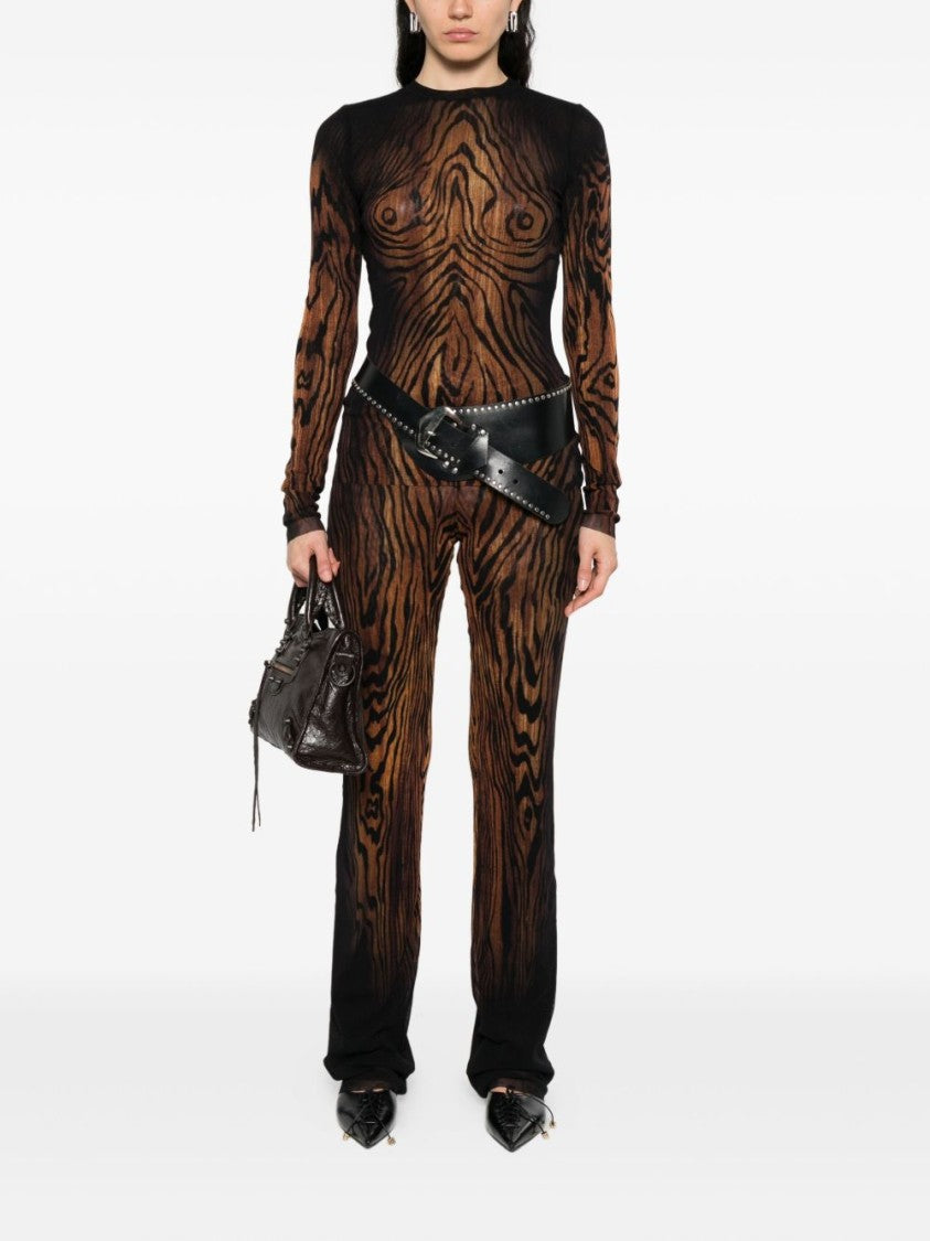 Jean Paul Gaultier Long-Sleeved Mesh Top