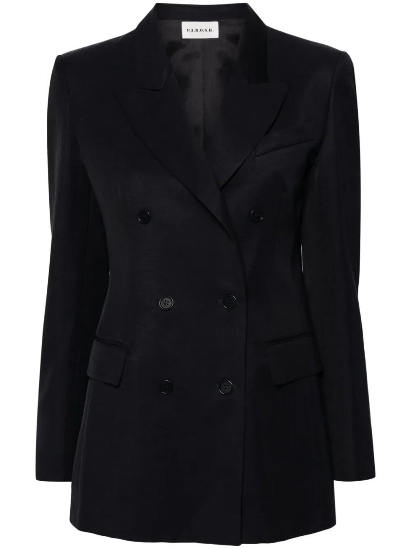 P.A.R.O.S.H. Double-Breasted Tailored Jacket With Wide Lapels