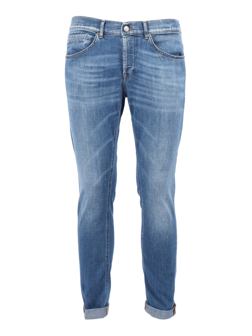 Dondup Slim-Fit Light Blue Jeans With Classic Five-Pocket Design
